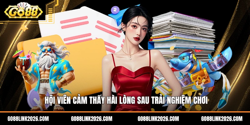Hội viên cảm thấy hài lòng sau trải nghiệm chơi
